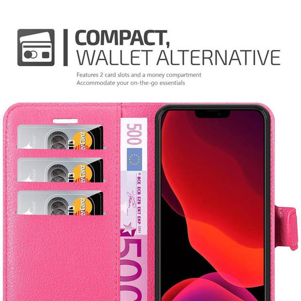 Cadorabo Hoesje geschikt voor Apple iPhone 12 PRO MAX in KERSEN ROZE - Beschermhoes Cover magnetische sluiting Case