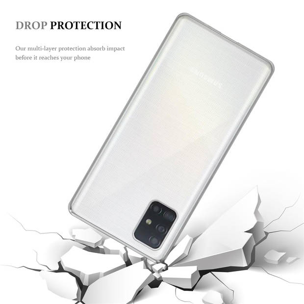Cadorabo Hoesje geschikt voor Samsung Galaxy A52 (4G / 5G) / A52s in VOLLEDIG TRANSPARANT - Beschermhoes Cover gemaakt