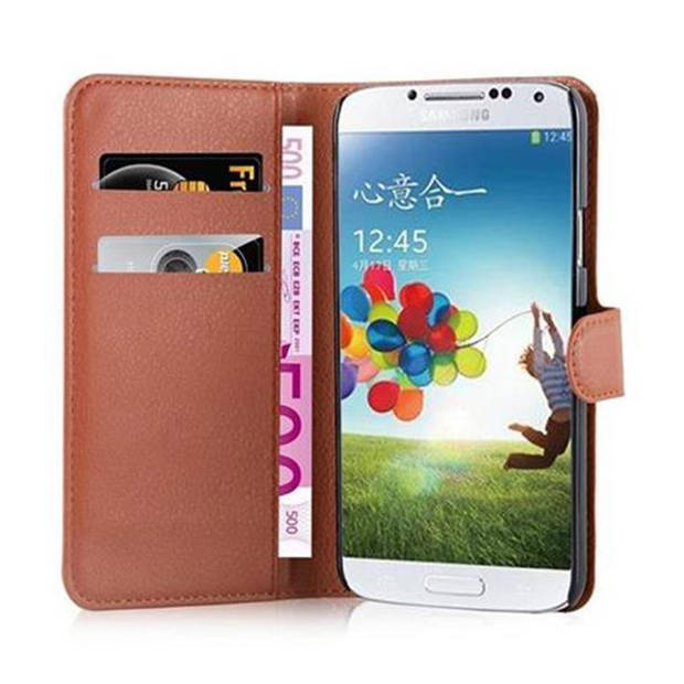 Cadorabo Hoesje geschikt voor Samsung Galaxy S5 / S5 NEO in CHOCOLADE BRUIN - Beschermhoes Cover magnetische sluiting