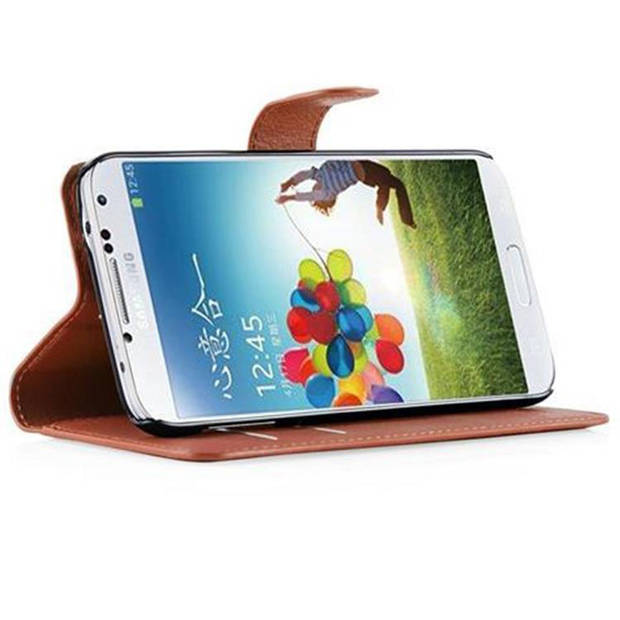 Cadorabo Hoesje geschikt voor Samsung Galaxy S5 / S5 NEO in CHOCOLADE BRUIN - Beschermhoes Cover magnetische sluiting