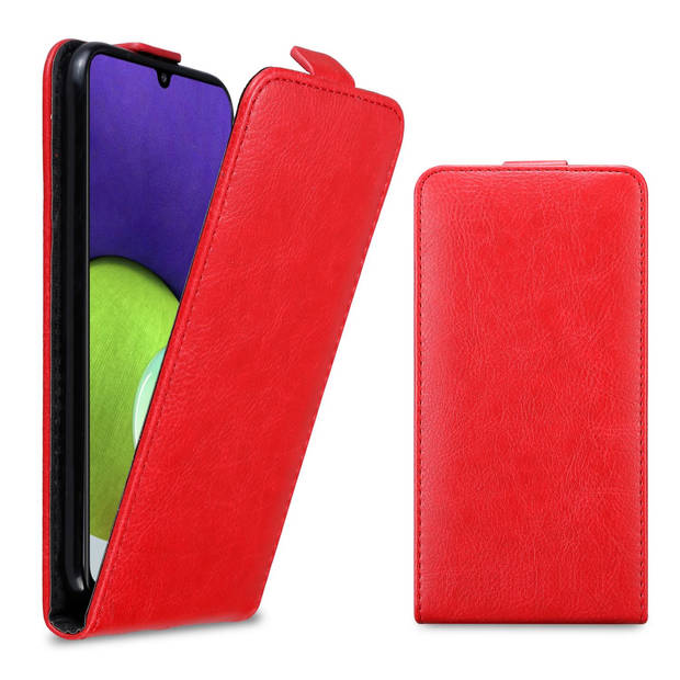 Cadorabo Hoesje geschikt voor Samsung Galaxy A22 4G / M22 / M32 4G in APPEL ROOD - Beschermhoes Flip Case Cover