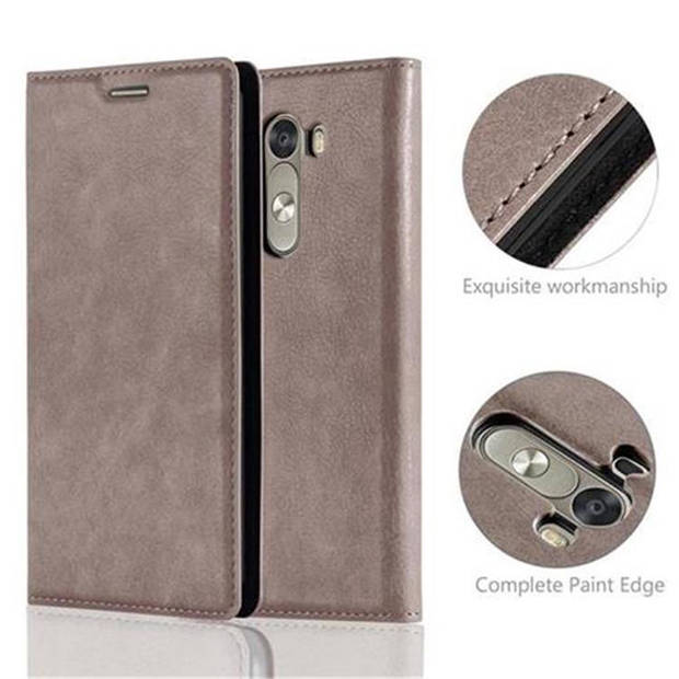 Cadorabo Hoesje geschikt voor LG G3 in KOFFIE BRUIN - Beschermhoes Case magnetische sluiting Cover