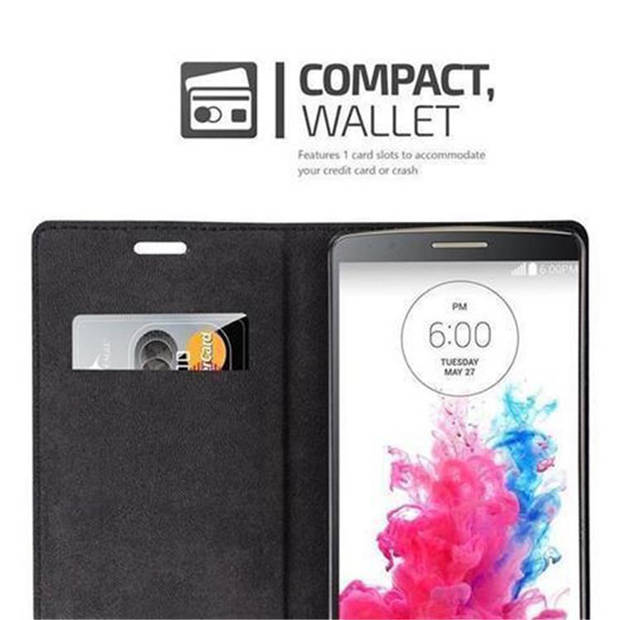 Cadorabo Hoesje geschikt voor LG G3 in KOFFIE BRUIN - Beschermhoes Case magnetische sluiting Cover