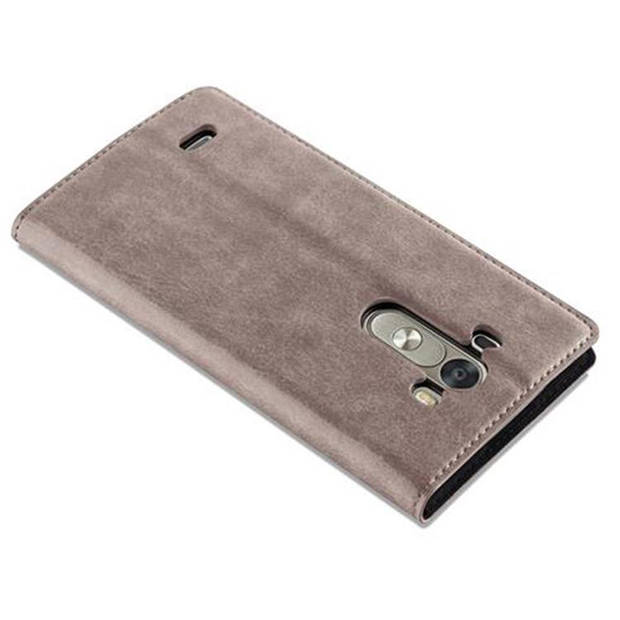 Cadorabo Hoesje geschikt voor LG G3 in KOFFIE BRUIN - Beschermhoes Case magnetische sluiting Cover