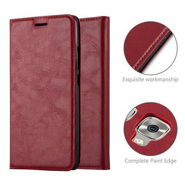 Cadorabo Hoesje geschikt voor Huawei MATE S in APPEL ROOD - Beschermhoes Case magnetische sluiting Cover