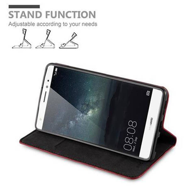 Cadorabo Hoesje geschikt voor Huawei MATE S in APPEL ROOD - Beschermhoes Case magnetische sluiting Cover