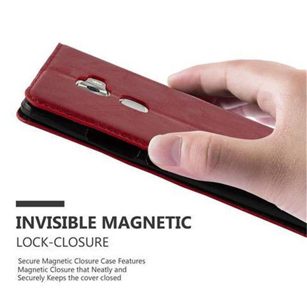 Cadorabo Hoesje geschikt voor Huawei MATE S in APPEL ROOD - Beschermhoes Case magnetische sluiting Cover