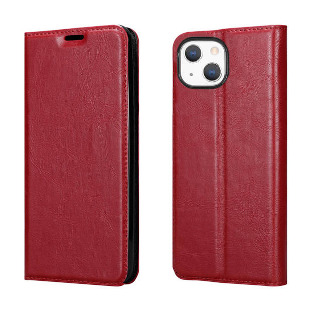 Cadorabo Hoesje geschikt voor Apple iPhone 13 in APPEL ROOD - Beschermhoes Case magnetische sluiting Cover