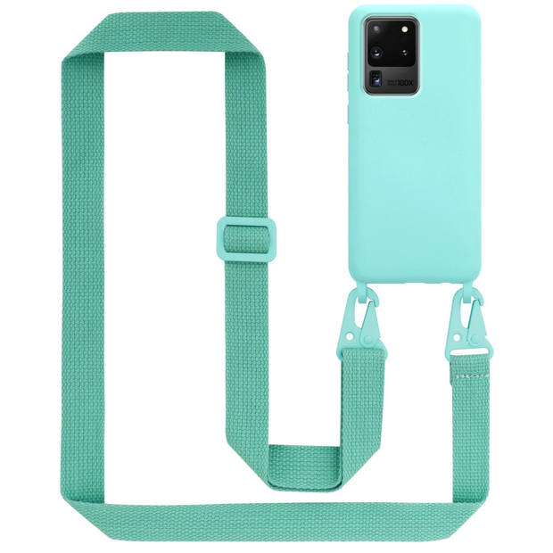 Cadorabo Mobiele telefoon ketting geschikt voor Samsung Galaxy S20 ULTRA Hoesje in LIQUID TURKOOIS - Silicone