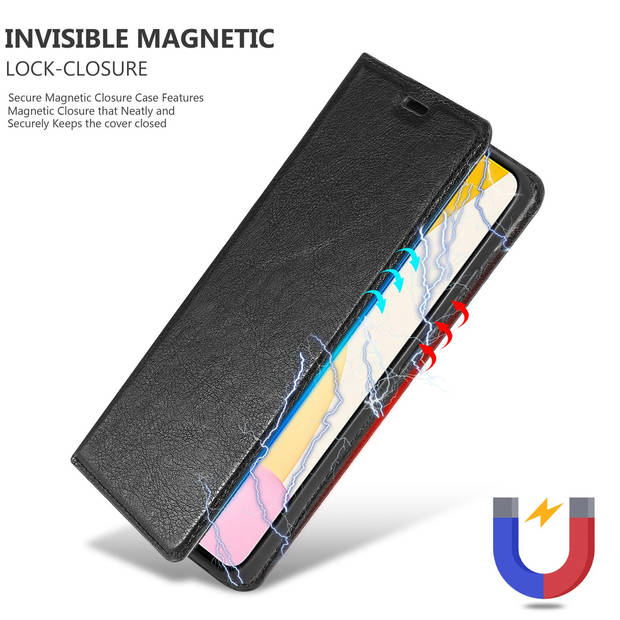 Cadorabo Hoesje geschikt voor Xiaomi 12 LITE in ZWARTE NACHT - Beschermhoes Case magnetische sluiting Cover