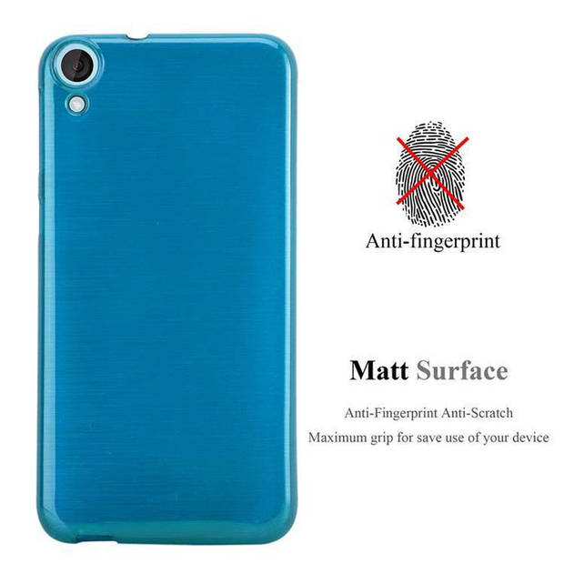 Cadorabo Hoesje geschikt voor HTC Desire 820 in TURKOOIS - Beschermhoes TPU silicone Case Cover Brushed