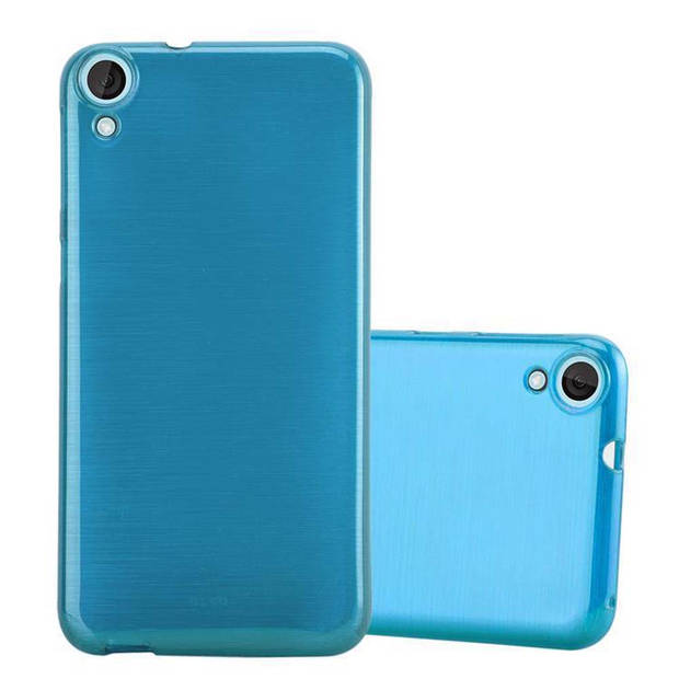 Cadorabo Hoesje geschikt voor HTC Desire 820 in TURKOOIS - Beschermhoes TPU silicone Case Cover Brushed