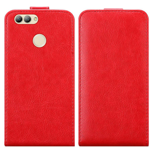 Cadorabo Hoesje geschikt voor Huawei NOVA 2 in APPEL ROOD - Beschermhoes Flip Case Cover magnetische sluiting