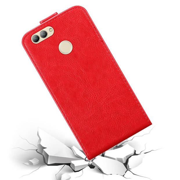 Cadorabo Hoesje geschikt voor Huawei NOVA 2 in APPEL ROOD - Beschermhoes Flip Case Cover magnetische sluiting