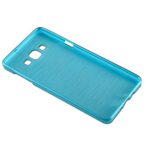 Cadorabo Hoesje geschikt voor Samsung Galaxy A7 2015 in TURKOOIS - Beschermhoes TPU silicone Case Cover Brushed