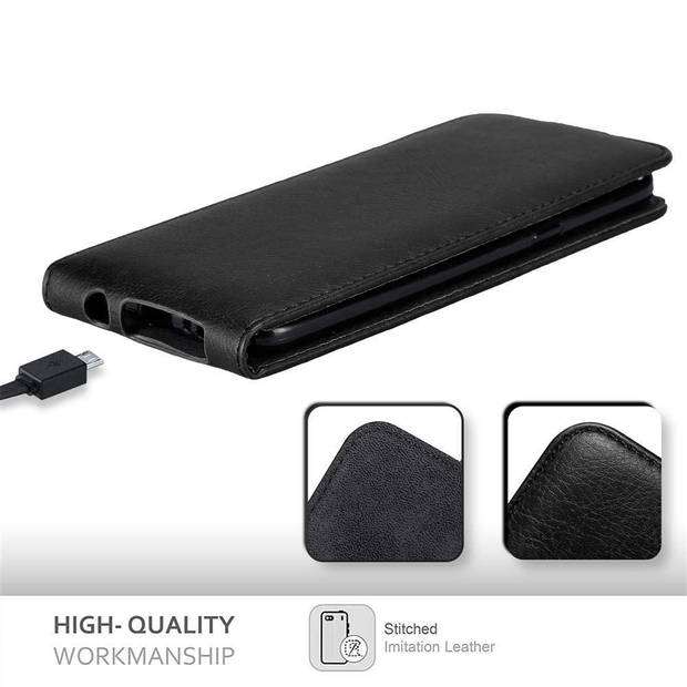 Cadorabo Hoesje geschikt voor Samsung Galaxy S8 in ZWARTE NACHT - Beschermhoes Flip Case Cover magnetische sluiting