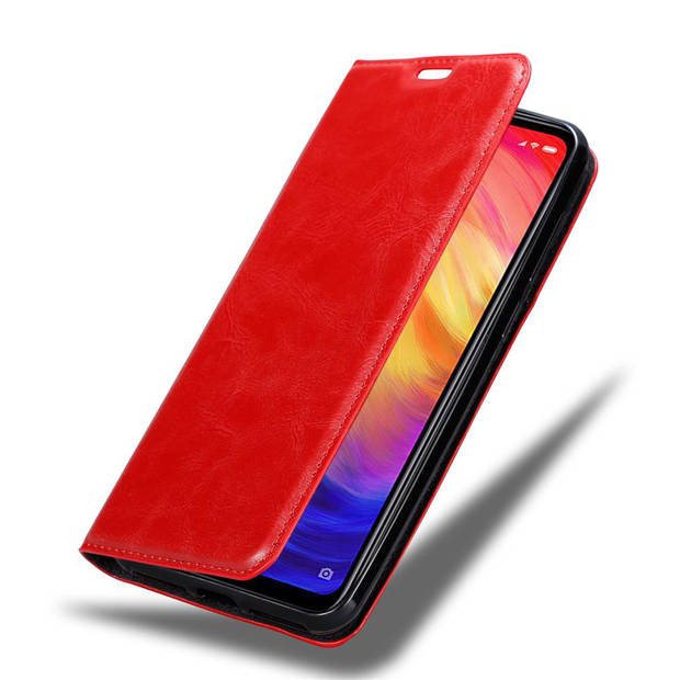 Cadorabo Hoesje geschikt voor Xiaomi RedMi NOTE 7 in APPEL ROOD - Beschermhoes Case magnetische sluiting Cover