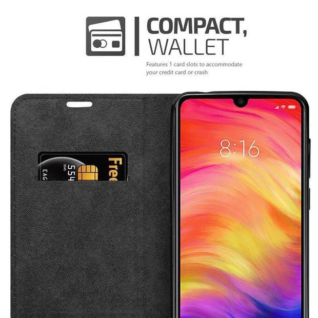 Cadorabo Hoesje geschikt voor Xiaomi RedMi NOTE 7 in APPEL ROOD - Beschermhoes Case magnetische sluiting Cover