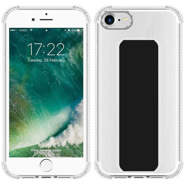 Cadorabo Hoesje geschikt voor Apple iPhone 7 / 7S / 8 / SE 2020 Cover in ZWART - Beschermhoes TPU silicone Case met