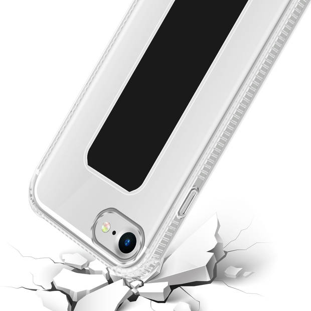 Cadorabo Hoesje geschikt voor Apple iPhone 7 / 7S / 8 / SE 2020 Cover in ZWART - Beschermhoes TPU silicone Case met