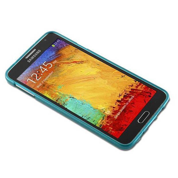 Cadorabo Hoesje geschikt voor Samsung Galaxy NOTE 3 NEO in TURKOOIS - Beschermhoes TPU silicone Case Cover Brushed