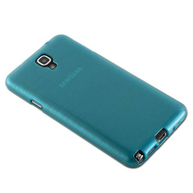 Cadorabo Hoesje geschikt voor Samsung Galaxy NOTE 3 NEO in TURKOOIS - Beschermhoes TPU silicone Case Cover Brushed