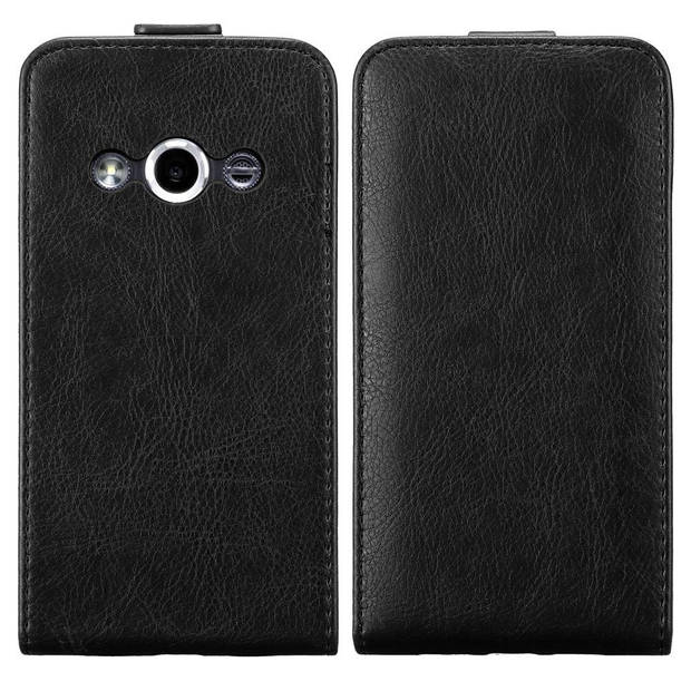 Cadorabo Hoesje geschikt voor Samsung Galaxy XCover 3 in ZWARTE NACHT - Beschermhoes Flip Case Cover magnetische