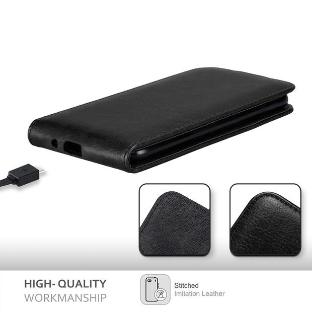 Cadorabo Hoesje geschikt voor Samsung Galaxy XCover 3 in ZWARTE NACHT - Beschermhoes Flip Case Cover magnetische
