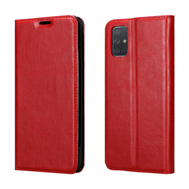 Cadorabo Hoesje geschikt voor Samsung Galaxy A71 5G in APPEL ROOD - Beschermhoes Case magnetische sluiting Cover