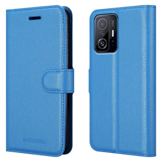 Cadorabo Hoesje geschikt voor Xiaomi 11T / 11T PRO in PASTEL BLAUW - Beschermhoes Cover magnetische sluiting Case