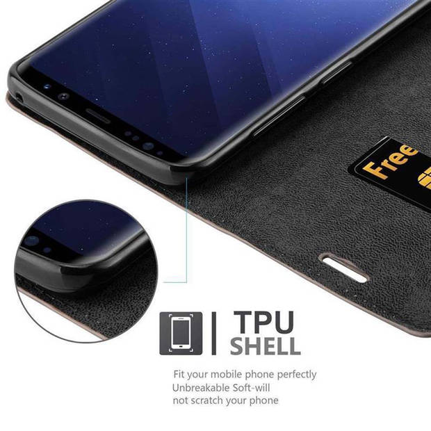Cadorabo Hoesje geschikt voor Samsung Galaxy S9 PLUS in KOFFIE BRUIN - Beschermhoes Case magnetische sluiting Cover