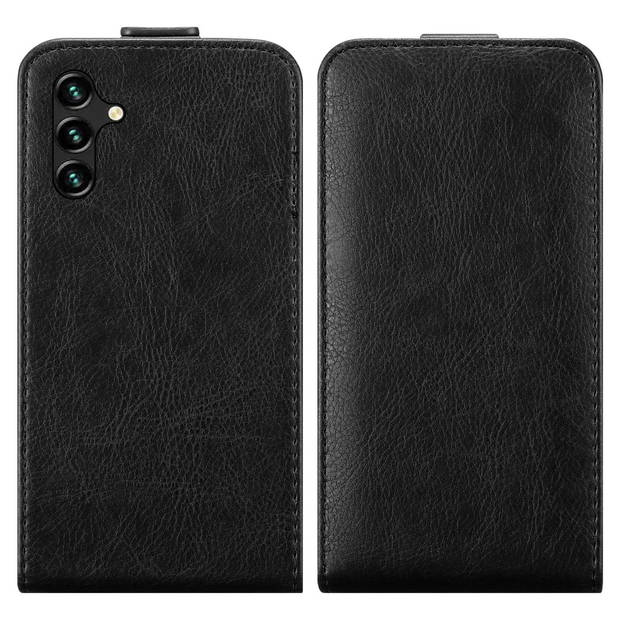 Cadorabo Hoesje geschikt voor Samsung Galaxy A13 5G in ZWARTE NACHT - Beschermhoes Flip Case Cover magnetische sluiting