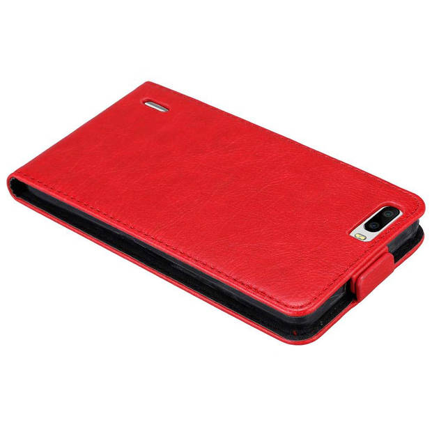 Cadorabo Hoesje geschikt voor Honor 6 PLUS in APPEL ROOD - Beschermhoes Flip Case Cover magnetische sluiting