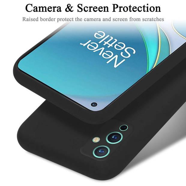 Cadorabo Hoesje geschikt voor OnePlus 9 Case in LIQUID ZWART - Beschermhoes TPU silicone Cover