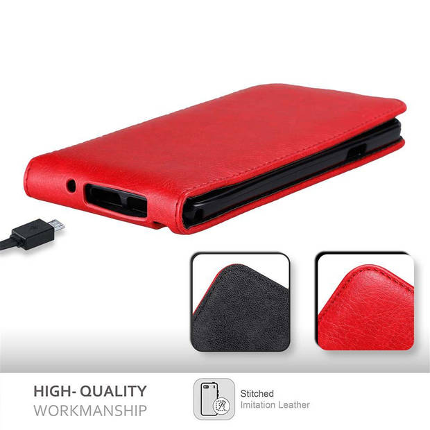 Cadorabo Hoesje geschikt voor Samsung Galaxy NOTE 3 in APPEL ROOD - Beschermhoes Flip Case Cover magnetische sluiting