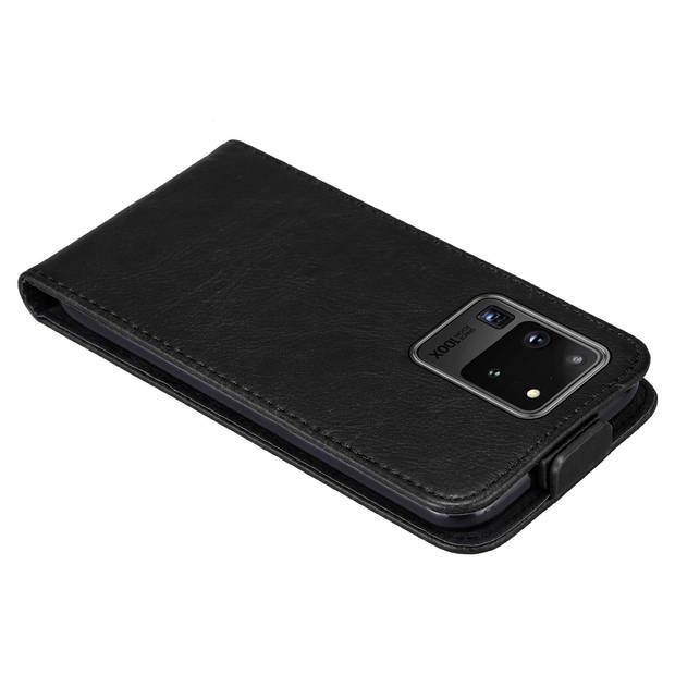 Cadorabo Hoesje geschikt voor Samsung Galaxy S20 ULTRA in ZWARTE NACHT - Beschermhoes Flip Case Cover magnetische