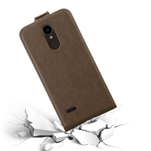 Cadorabo Hoesje geschikt voor LG K4 2017 in KOFFIE BRUIN - Beschermhoes Flip Case Cover magnetische sluiting