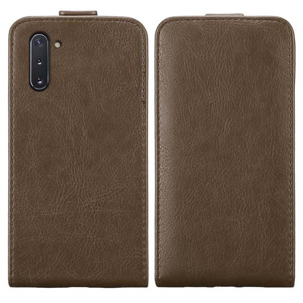 Cadorabo Hoesje geschikt voor Samsung Galaxy NOTE 10 in KOFFIE BRUIN - Beschermhoes Flip Case Cover magnetische sluiting