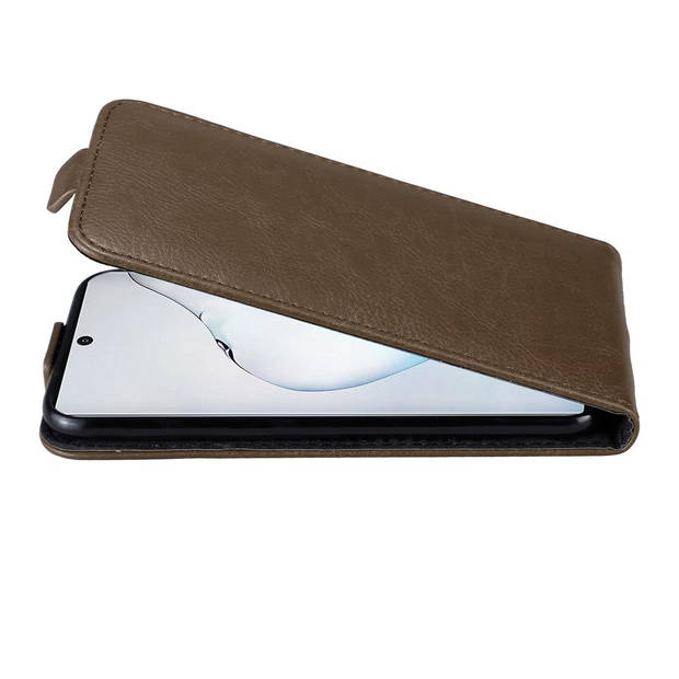 Cadorabo Hoesje geschikt voor Samsung Galaxy NOTE 10 in KOFFIE BRUIN - Beschermhoes Flip Case Cover magnetische sluiting