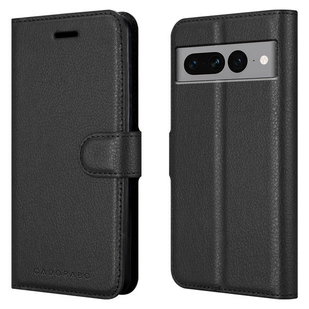 Cadorabo Hoesje geschikt voor Google PIXEL 7 PRO in PHANTOM ZWART - Beschermhoes Cover magnetische sluiting Case