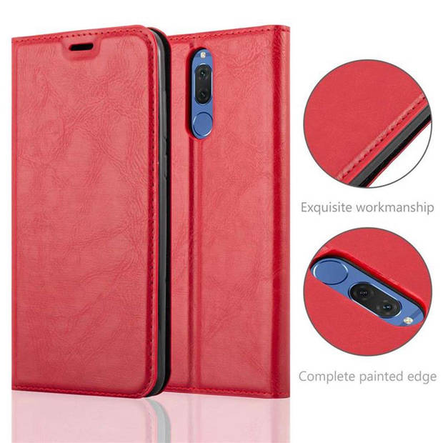 Cadorabo Hoesje geschikt voor Huawei MATE 10 LITE in APPEL ROOD - Beschermhoes Case magnetische sluiting Cover