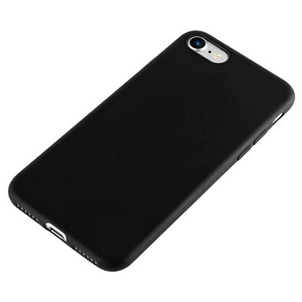 Cadorabo Hoesje geschikt voor Apple iPhone 7 / 7S / 8 / SE 2020 in CANDY ZWART - Beschermhoes TPU silicone Case Cover