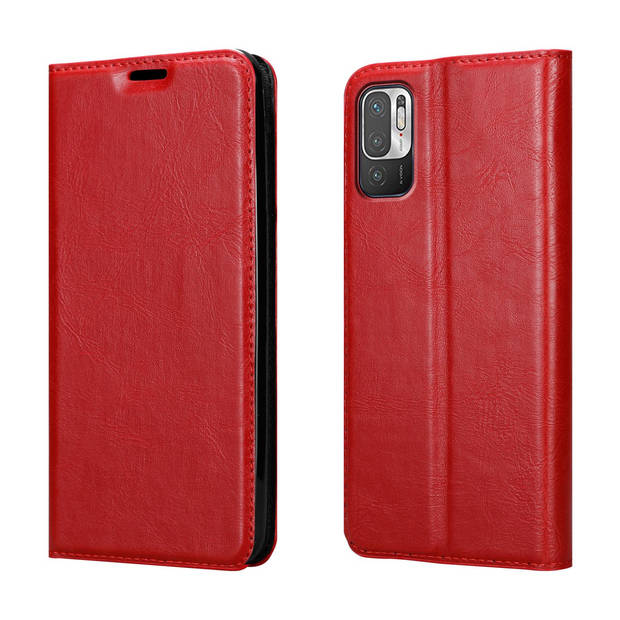 Cadorabo Hoesje geschikt voor Xiaomi RedMi NOTE 10 5G / POCO M3 PRO 5G in APPEL ROOD - Beschermhoes Case magnetische