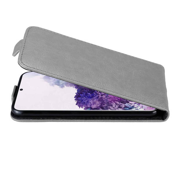 Cadorabo Hoesje geschikt voor Samsung Galaxy S20 in TITANIUM GRIJS - Beschermhoes Flip Case Cover magnetische sluiting