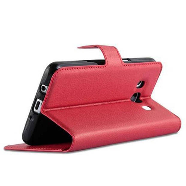 Cadorabo Hoesje geschikt voor Samsung Galaxy J5 2016 in KARMIJN ROOD - Beschermhoes Cover magnetische sluiting Case