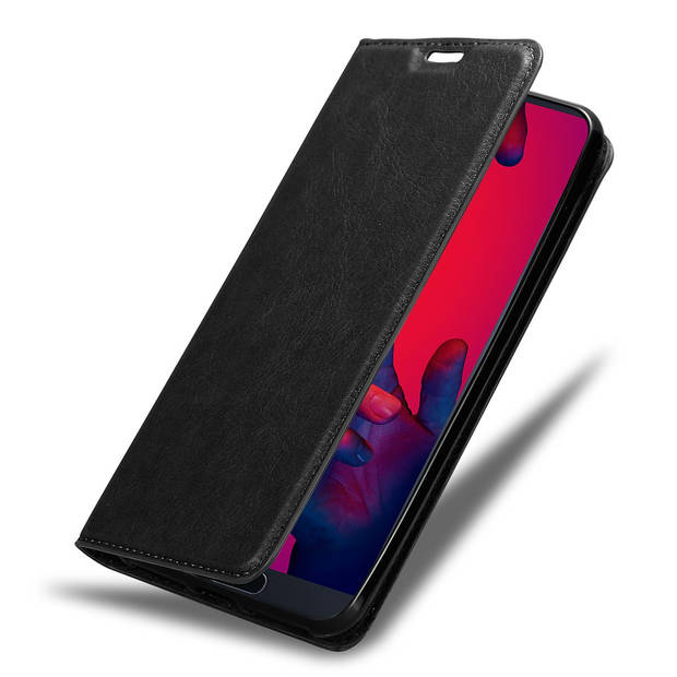 Cadorabo Hoesje geschikt voor Huawei P20 PRO / P20 PLUS in ZWARTE NACHT - Beschermhoes Case magnetische sluiting Cover