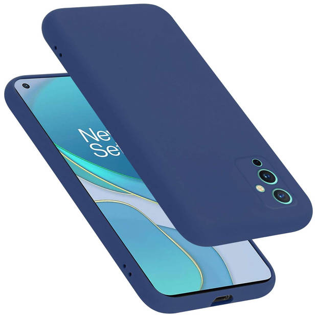 Cadorabo Hoesje geschikt voor OnePlus 9 Case in LIQUID BLAUW - Beschermhoes TPU silicone Cover