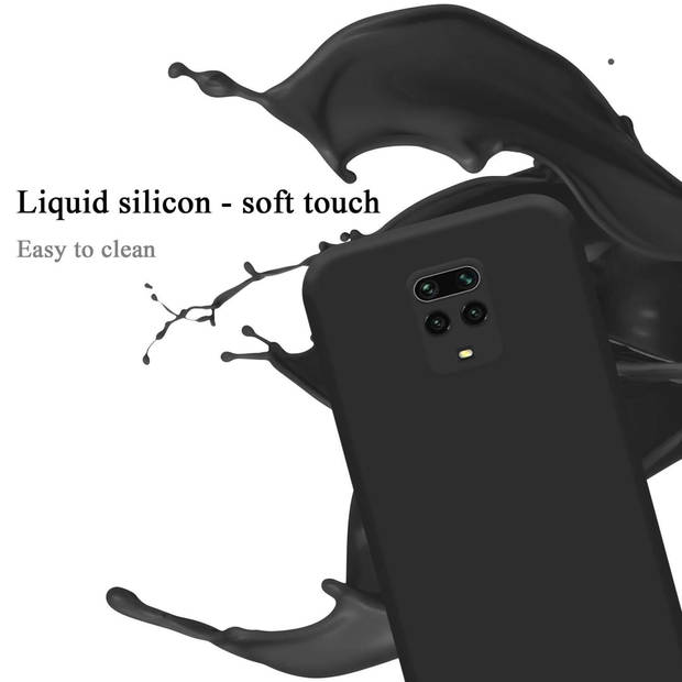 Cadorabo Hoesje geschikt voor Xiaomi RedMi NOTE 9 PRO / NOTE 9S Case in LIQUID ZWART - Beschermhoes TPU silicone Cover