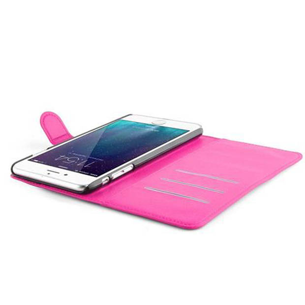 Cadorabo Hoesje geschikt voor Apple iPhone 6 PLUS / 6S PLUS in KERSEN ROZE - Beschermhoes Cover magnetische sluiting