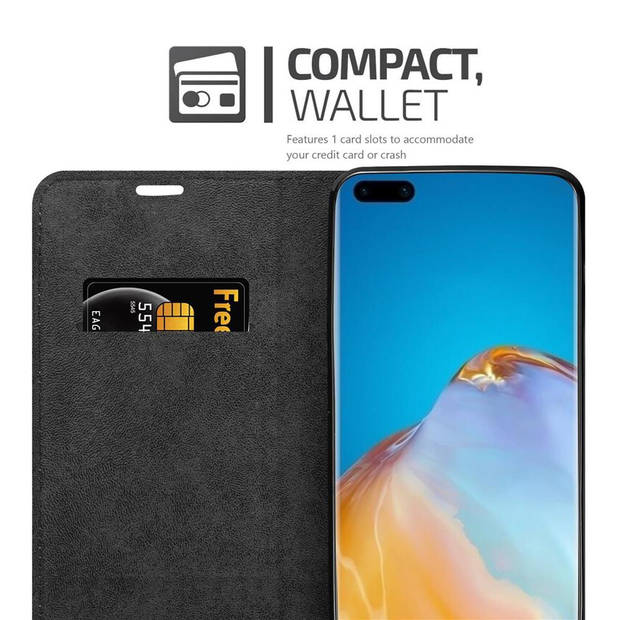 Cadorabo Hoesje geschikt voor Huawei P40 PRO / P40 PRO+ in KOFFIE BRUIN - Beschermhoes Case magnetische sluiting Cover